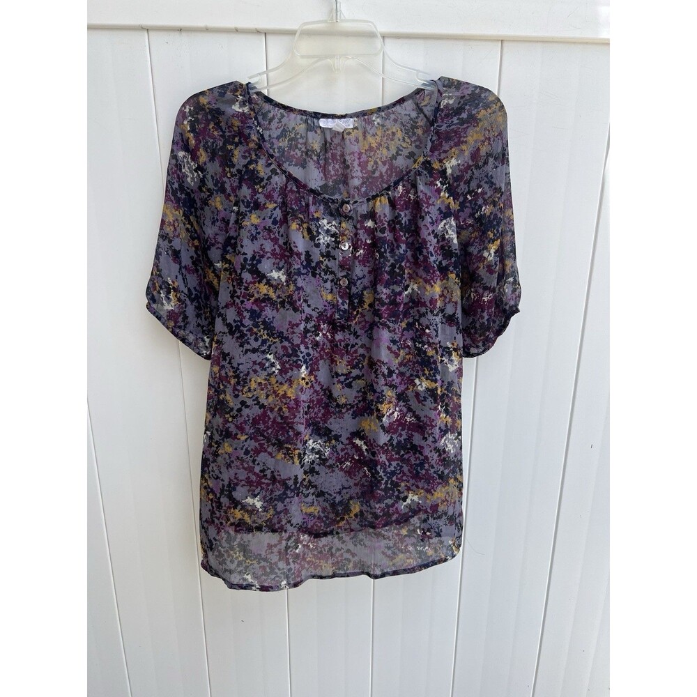 A Pea In The Pod Maternity Top Short Sleeve Sheer Size Medium